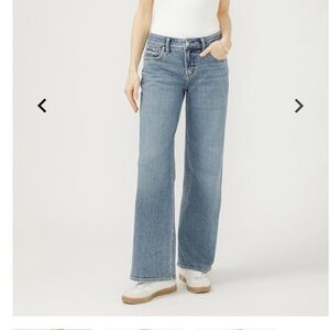 Silver Jeans Suki Mid Rise Wide Leg Jeans 28x31